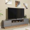 Creative Furniture TV Unit 200cm  CabinetTV Stand Living Room - Oak & Grey thumbnail 1
