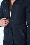DOUBLE SECOND Long Puffer with Fur Collar thumbnail 6