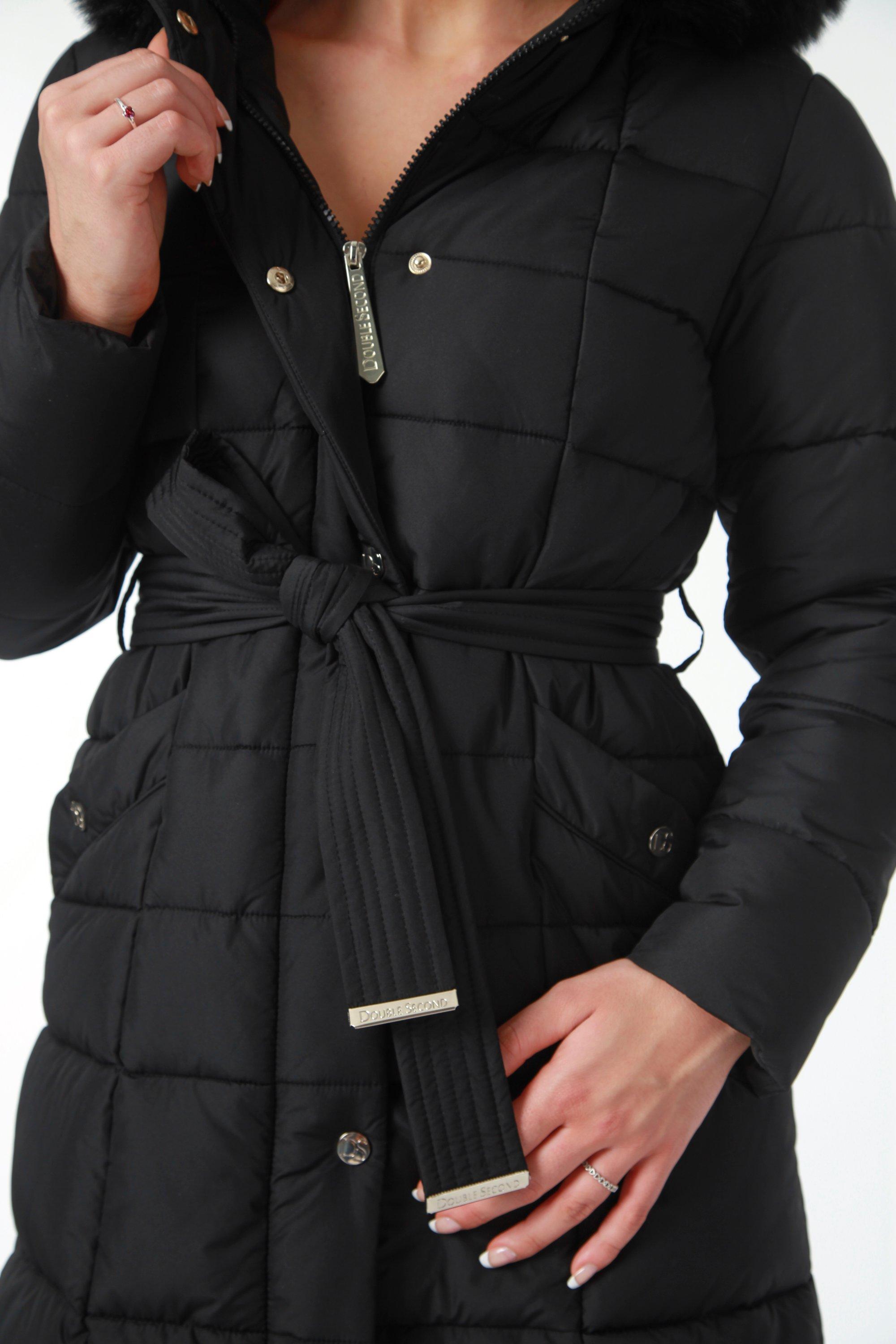 Dorothy perkins black deals luxe belted padded coat