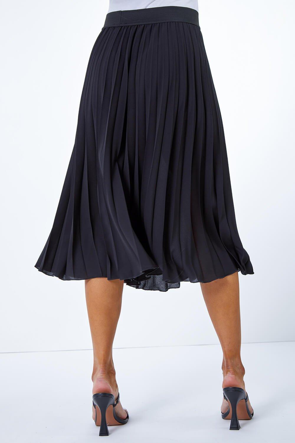 Black pleated midi shop skirt dorothy perkins