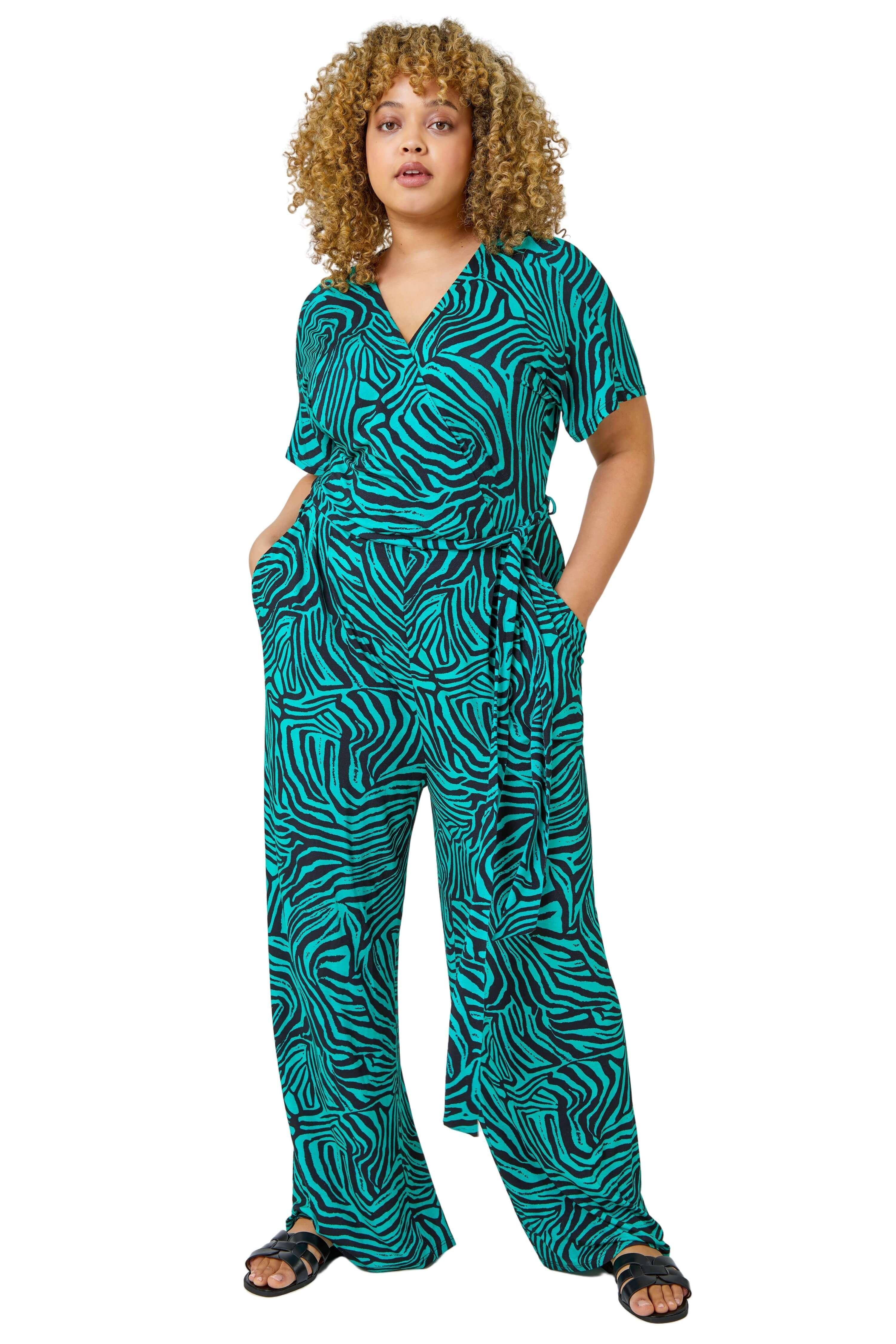 Dorothy perkins green sales animal print jumpsuit