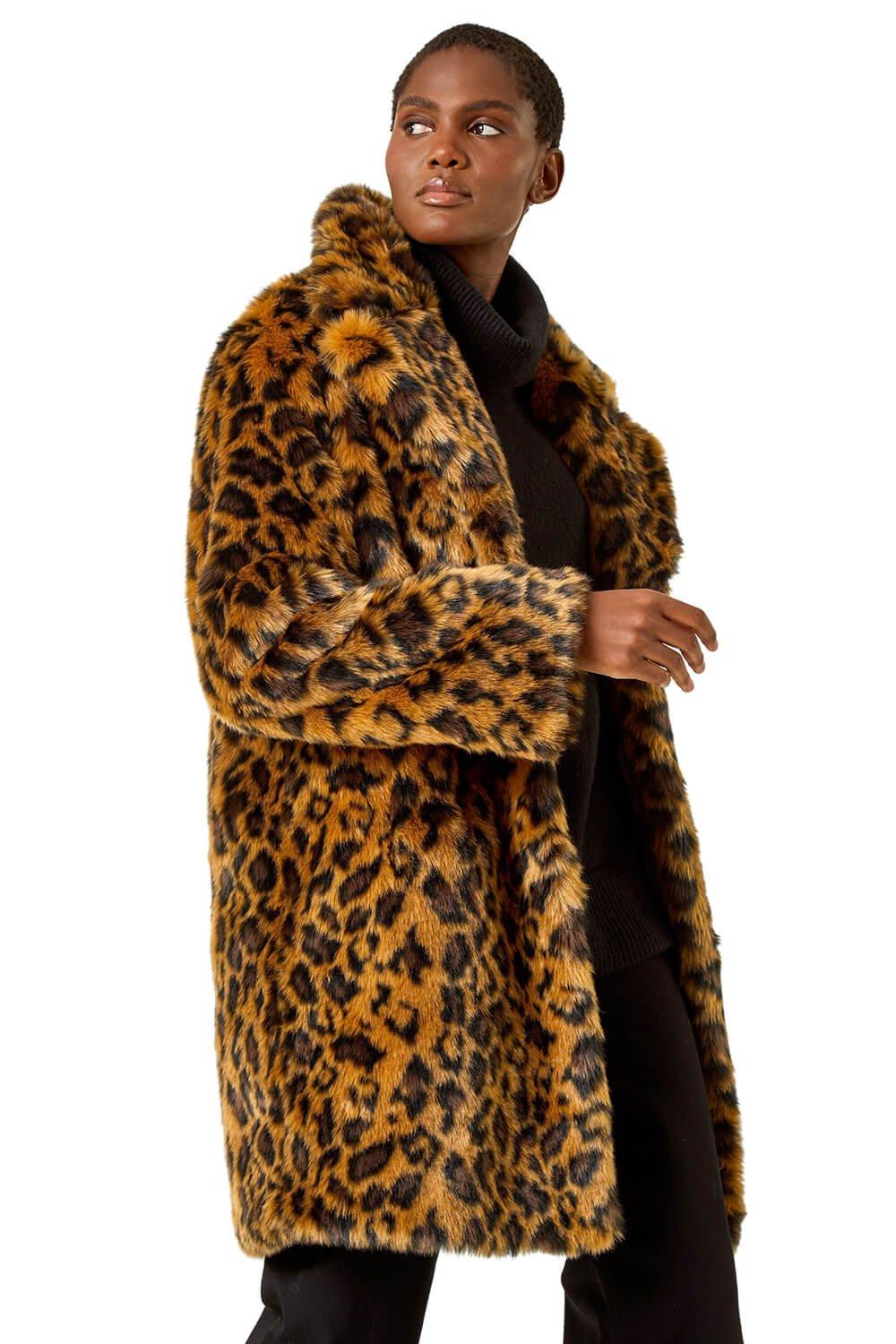 Dorothy perkins leopard coat sale