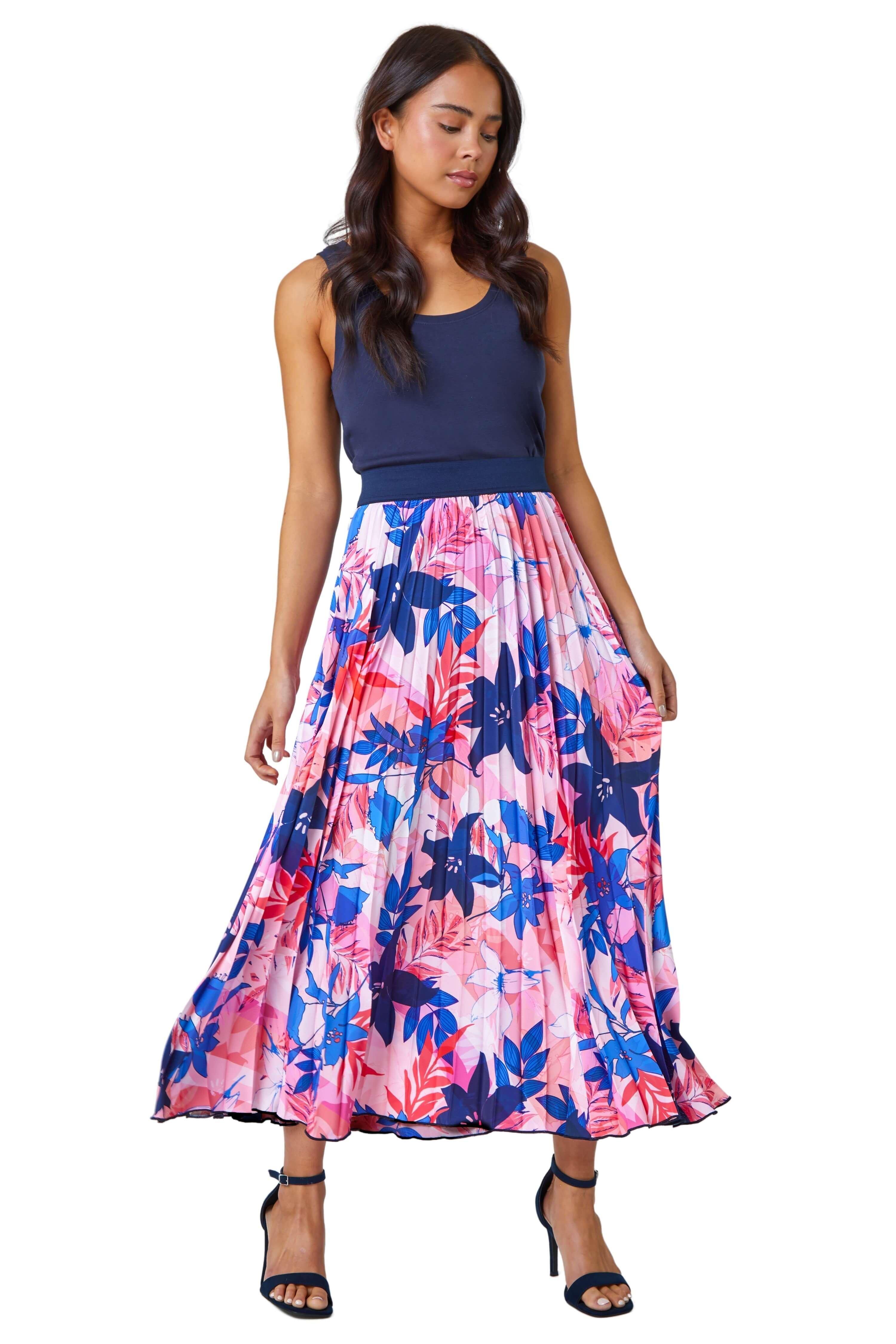 Long floral outlet skirt xl