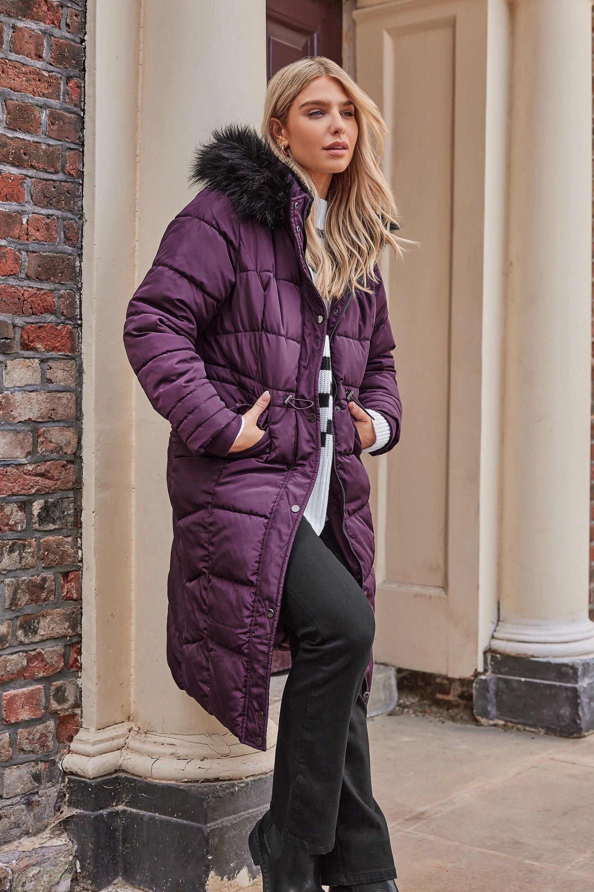 Dorothy perkins outlet purple coat