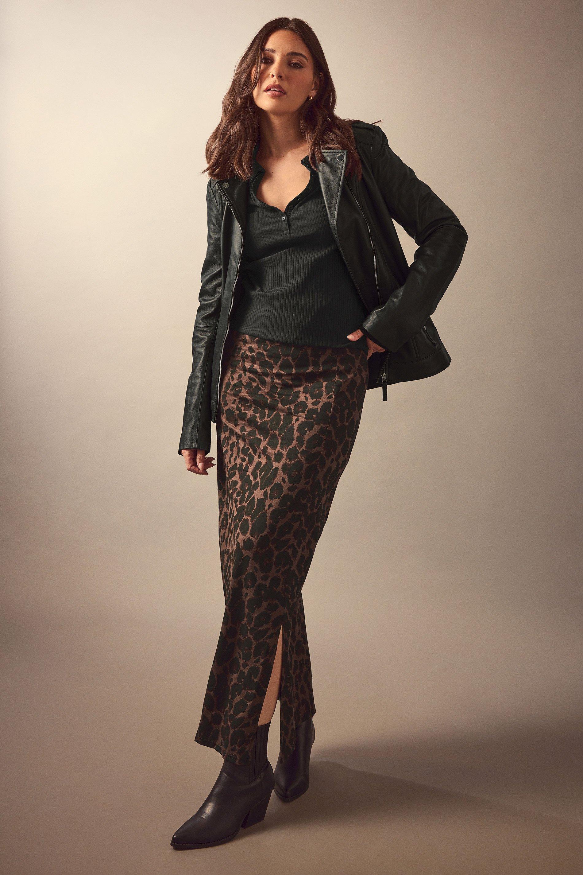 Loft leopard clearance print maxi skirt