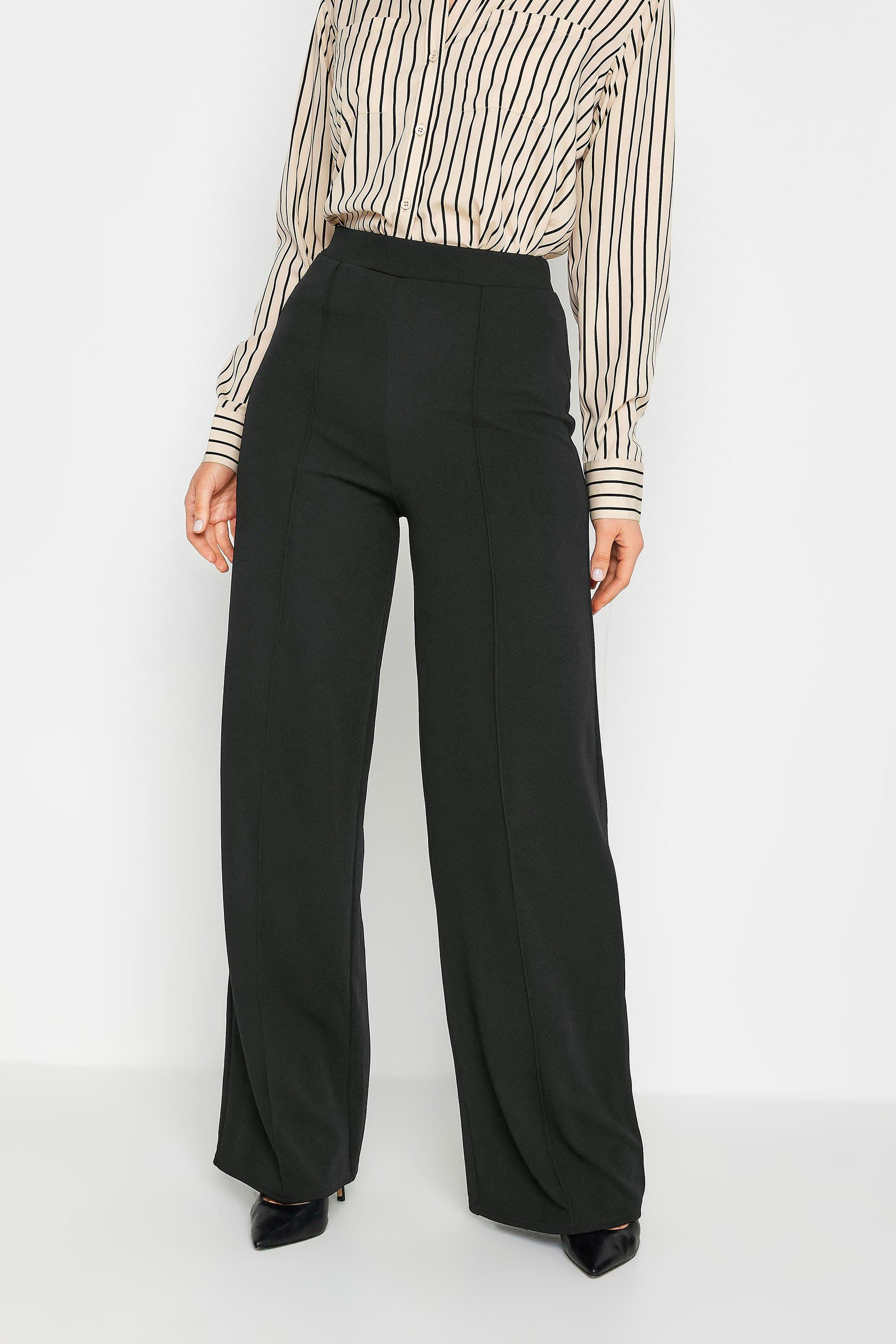 Trousers | Tall Wide Leg Crepe Trousers | Long Tall Sally