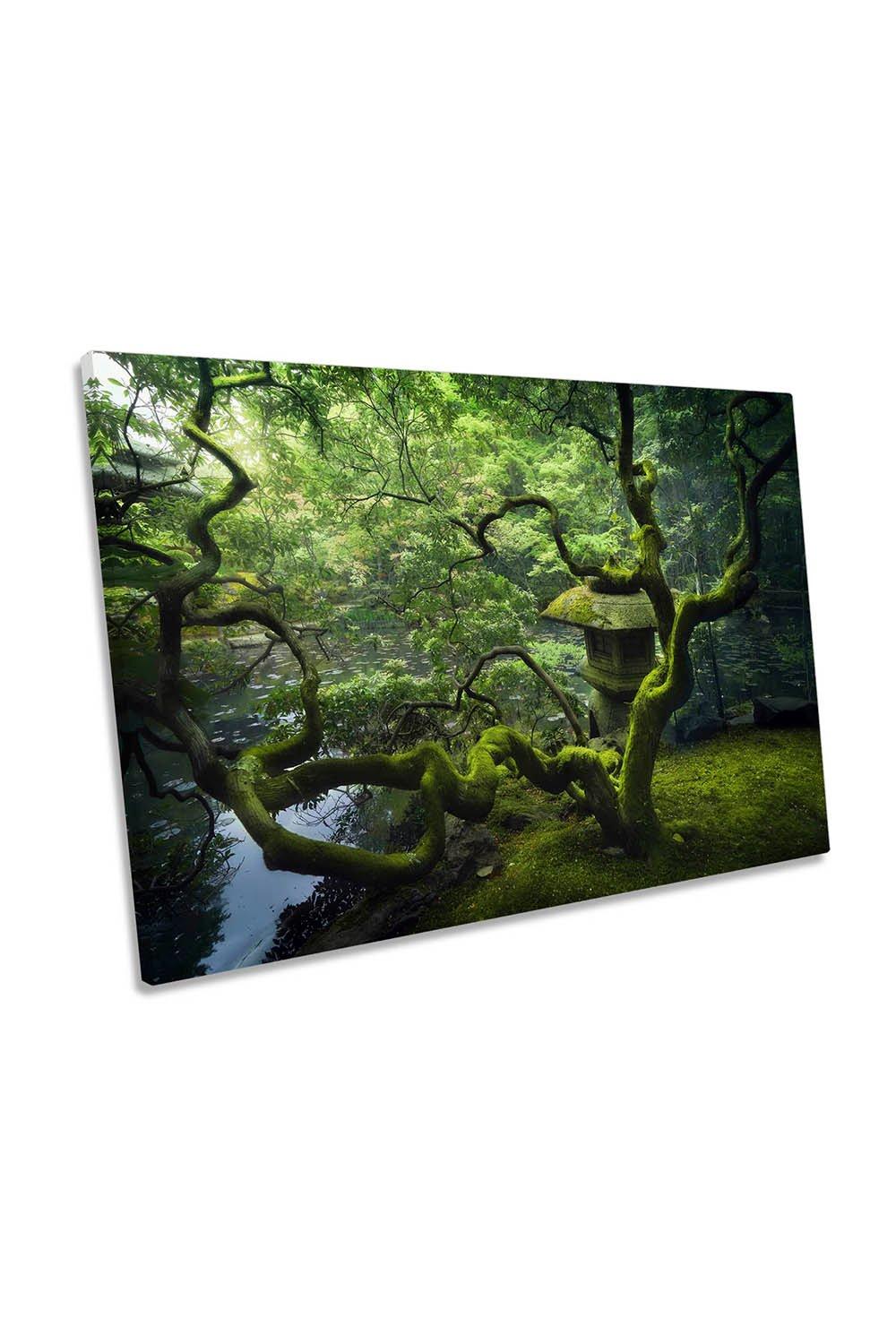 Wall Art & Pictures | Japan Green Tree Zen Garden Canvas Wall Art ...