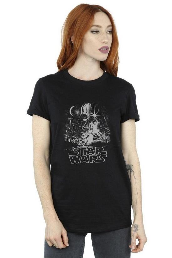 Star Wars New Hope Poster Cotton Boyfriend T-Shirt 1
