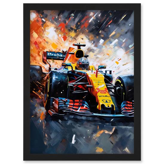 Wall Art & Pictures | Grand Prix Race Car in Action on Track Circuit ...