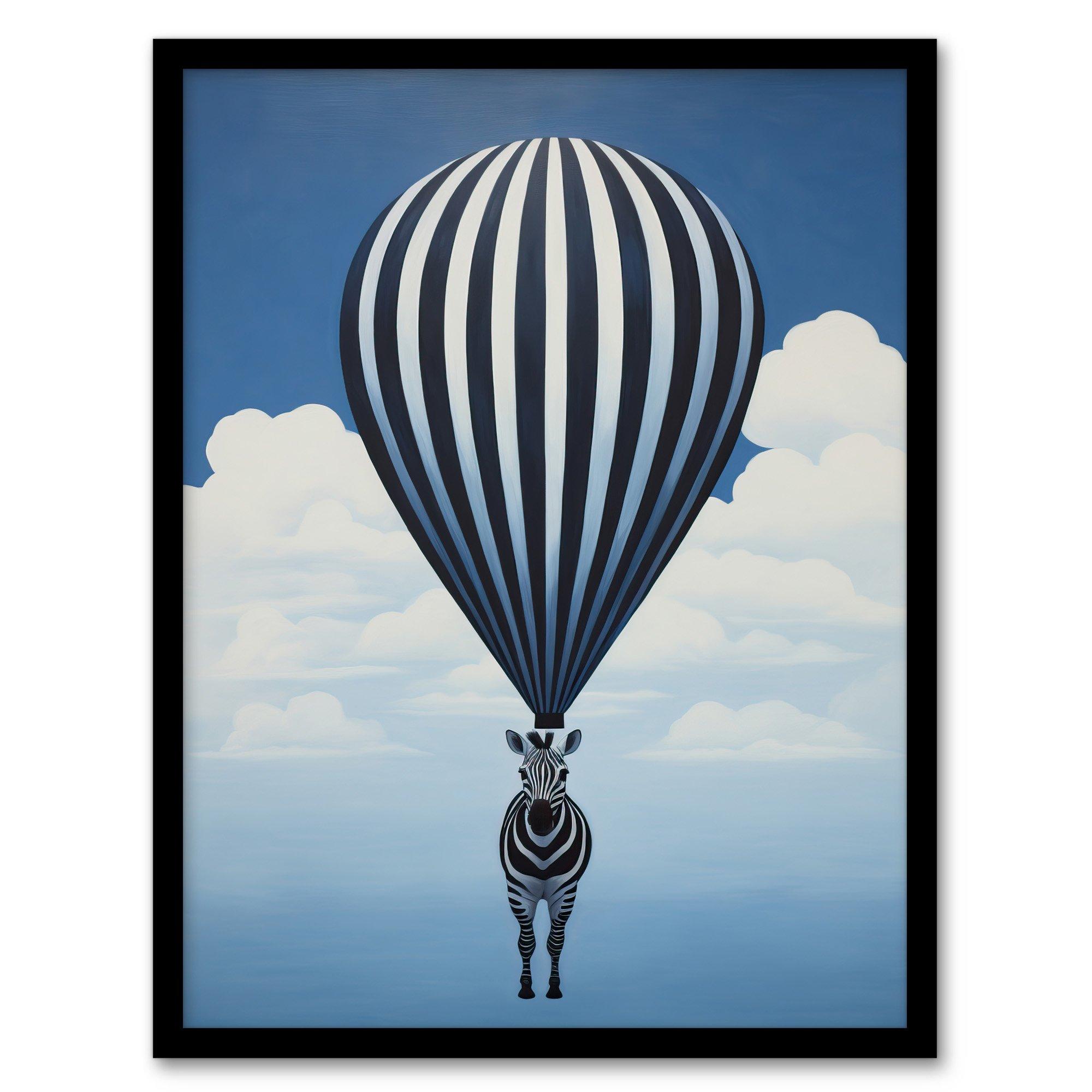 Wall Art & Pictures Surreal And Stripes Zebra Balloon Adventures Over