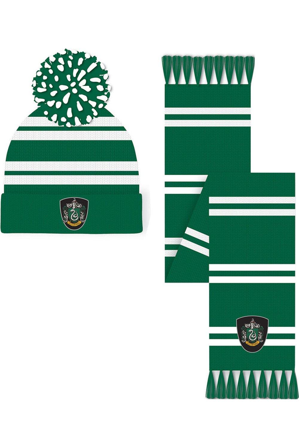 Slytherin hat and online scarf set