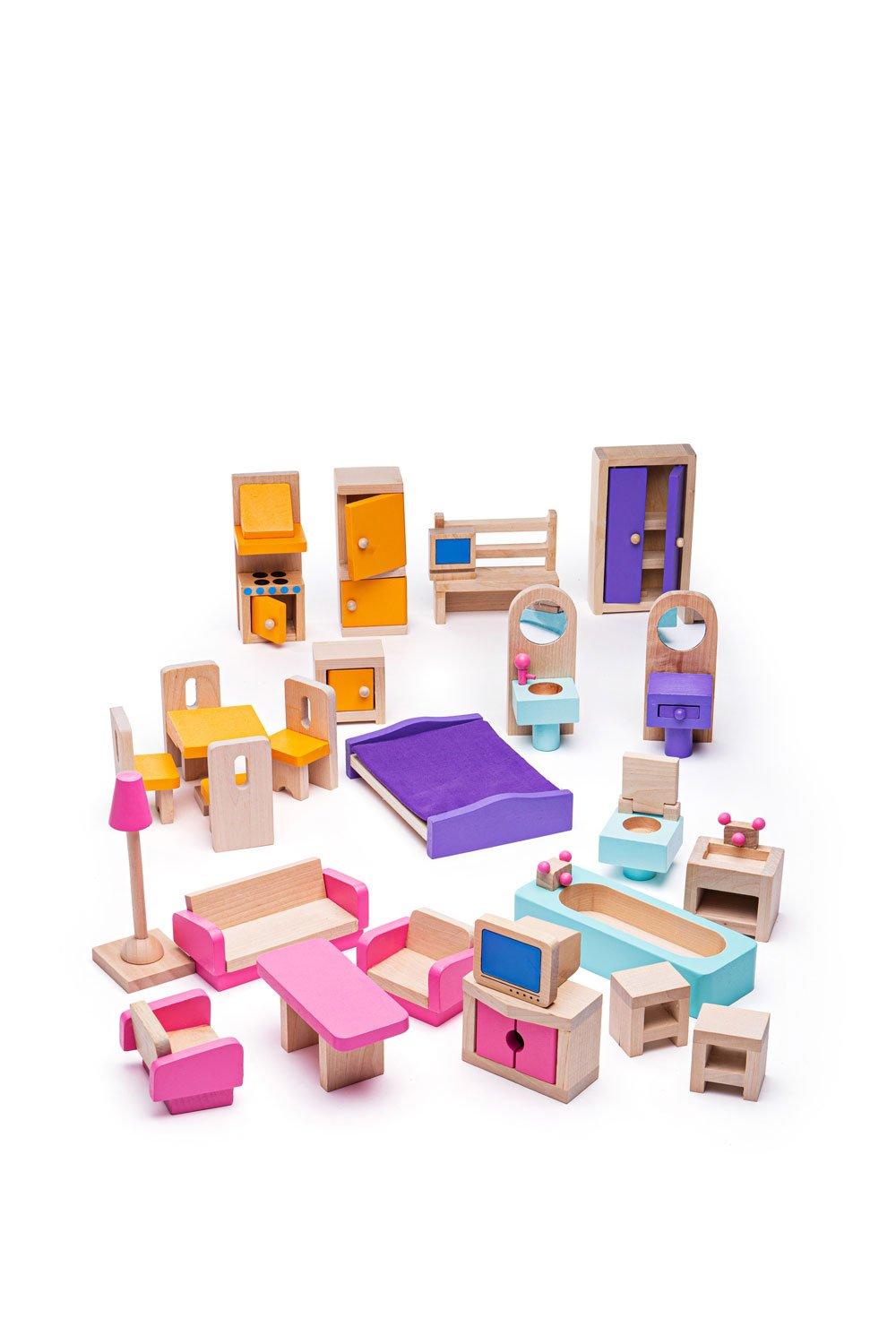 Bigjigs dolls house furniture on sale set