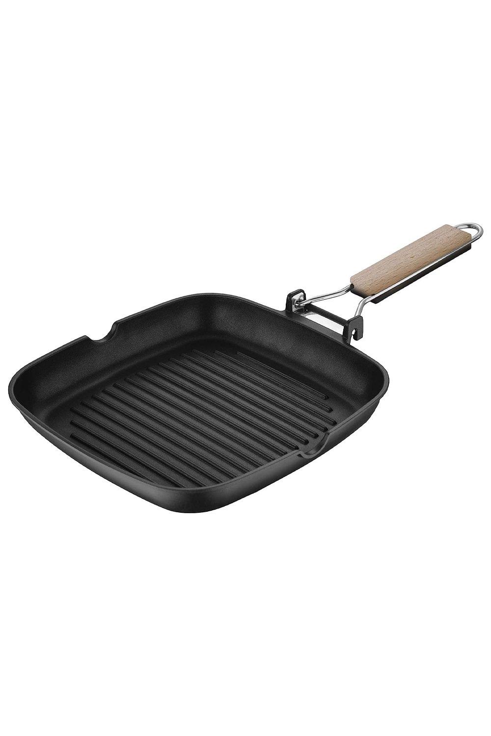 Pots Pans Cast Alumunium Induction Non stick Grill Pan 24cm