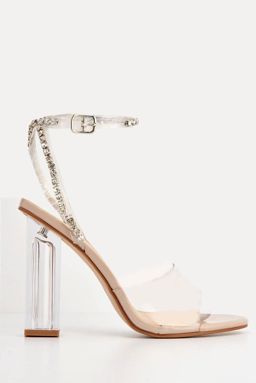 Keshia ii clear ankle strap sandal sale