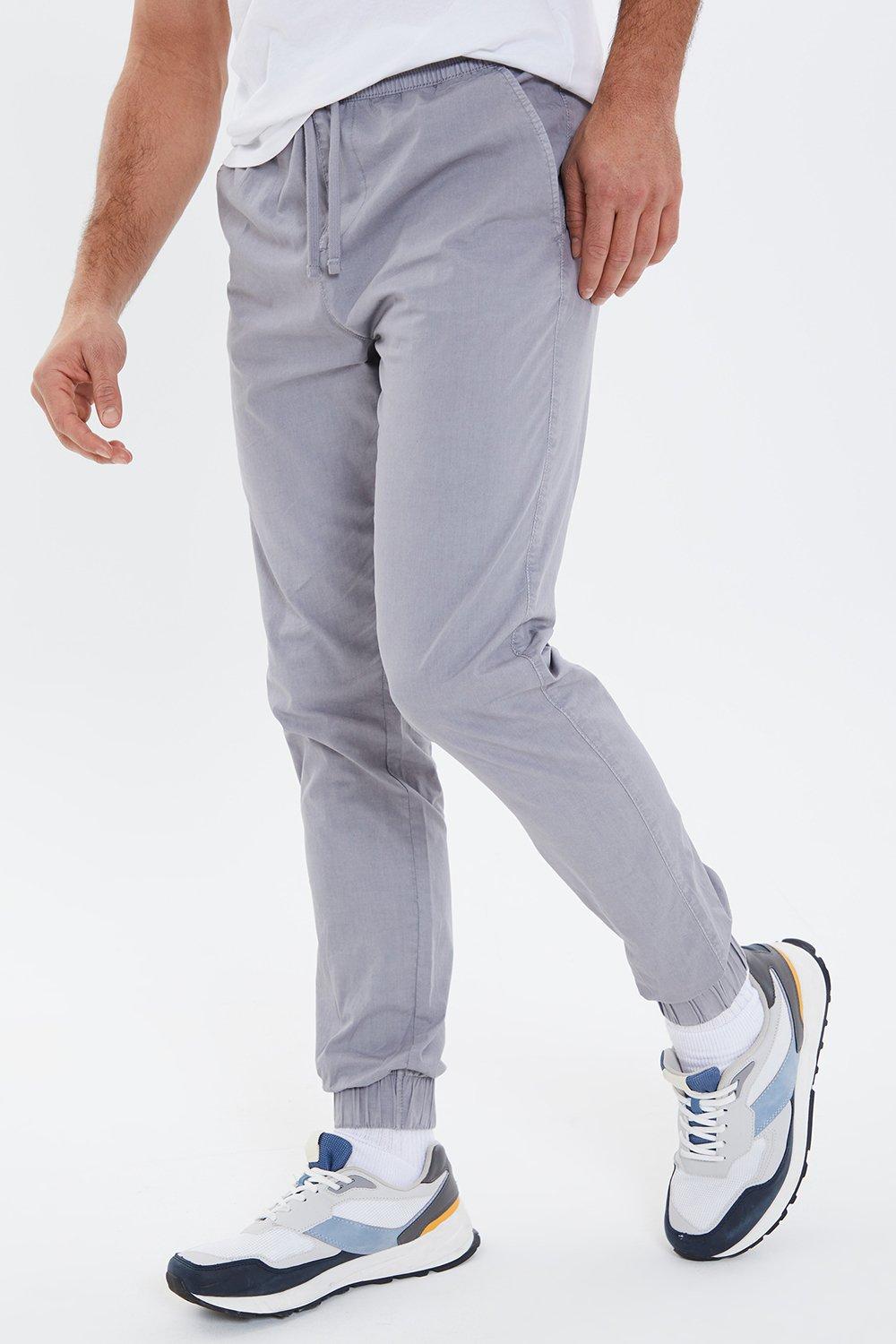 Trousers | 'Presley' Cotton Jogger Style Cuffed Trousers | Threadbare