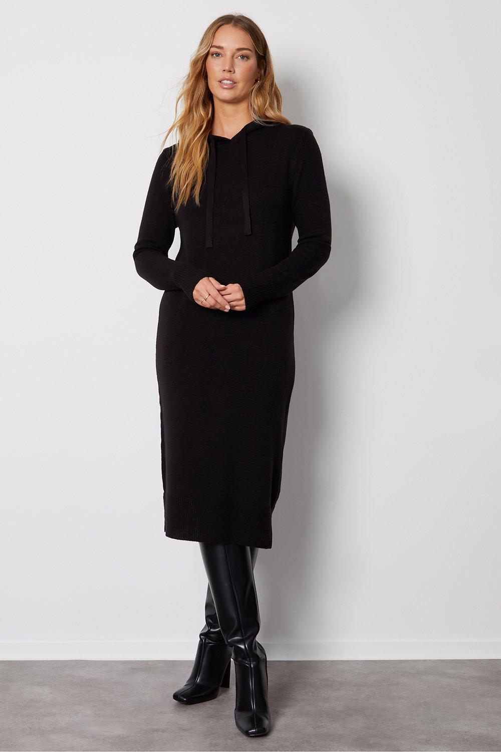 Hooded midi hot sale dress