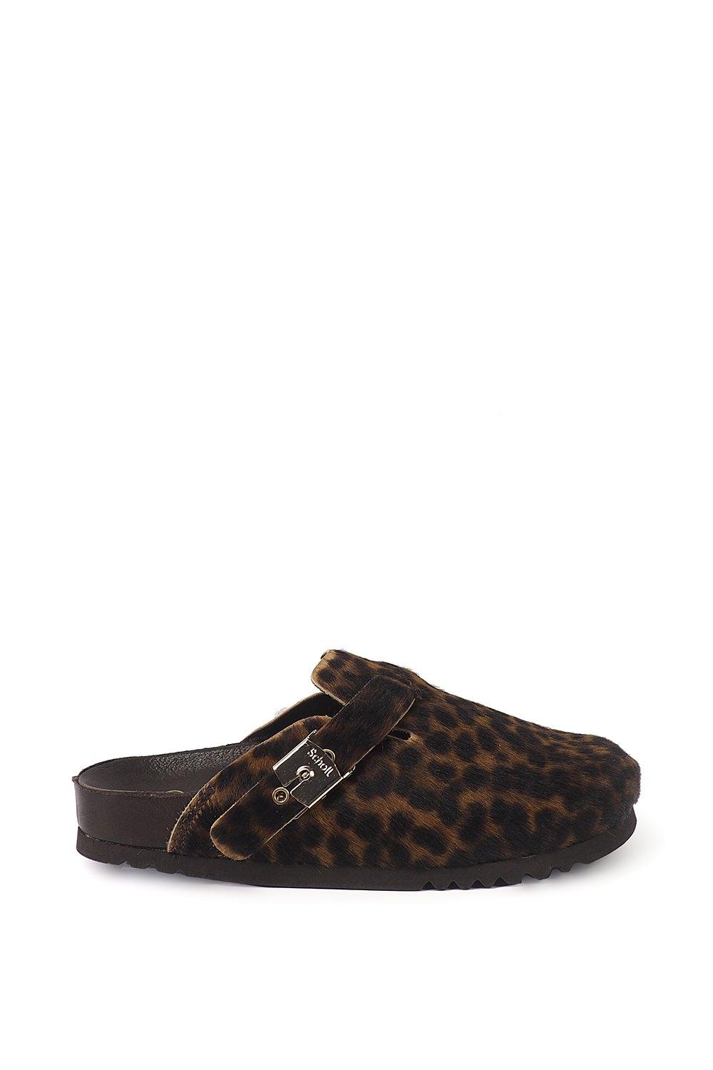 Leopard print hot sale flat mules