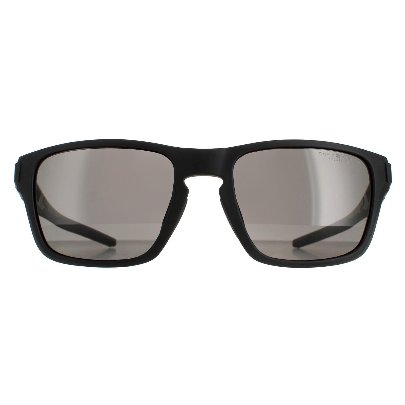 Sunglasses | Rectangle Black Grey Polarized TH 1952/S | Tommy Hilfiger