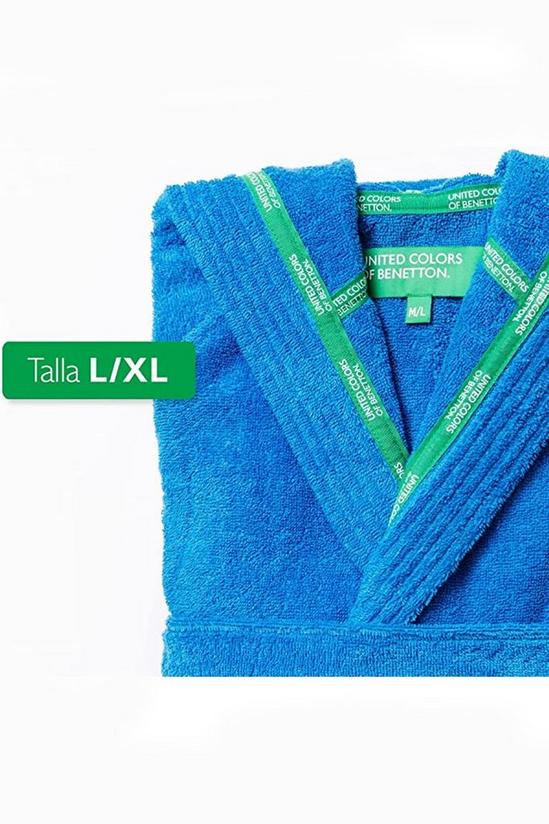 United Colors of Benetton United Colors 100% Cotton Bathrobe with Hoodie L/XL Blue 4