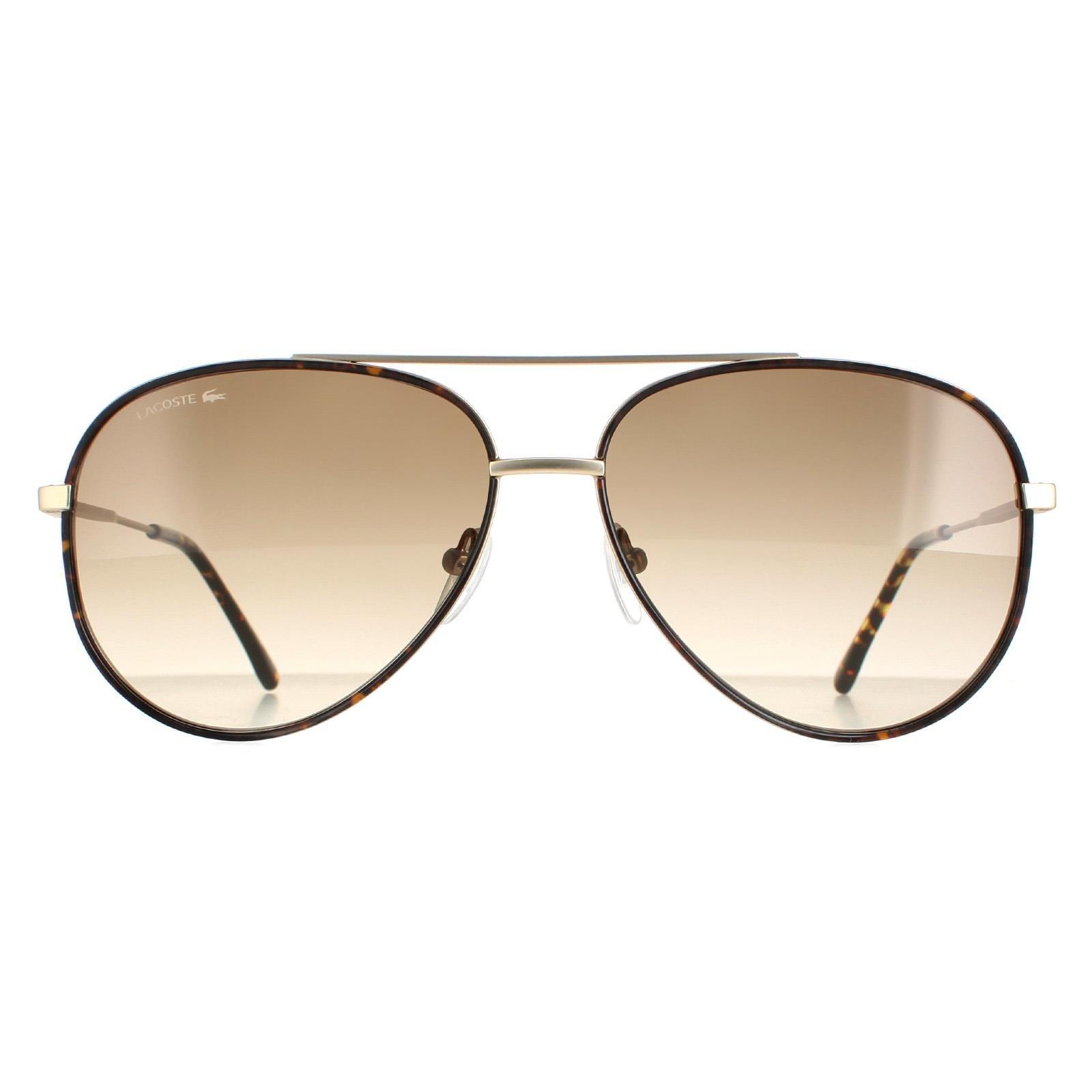 Sunglasses | Aviator Matte Gold Brown Gradient L247S | Lacoste