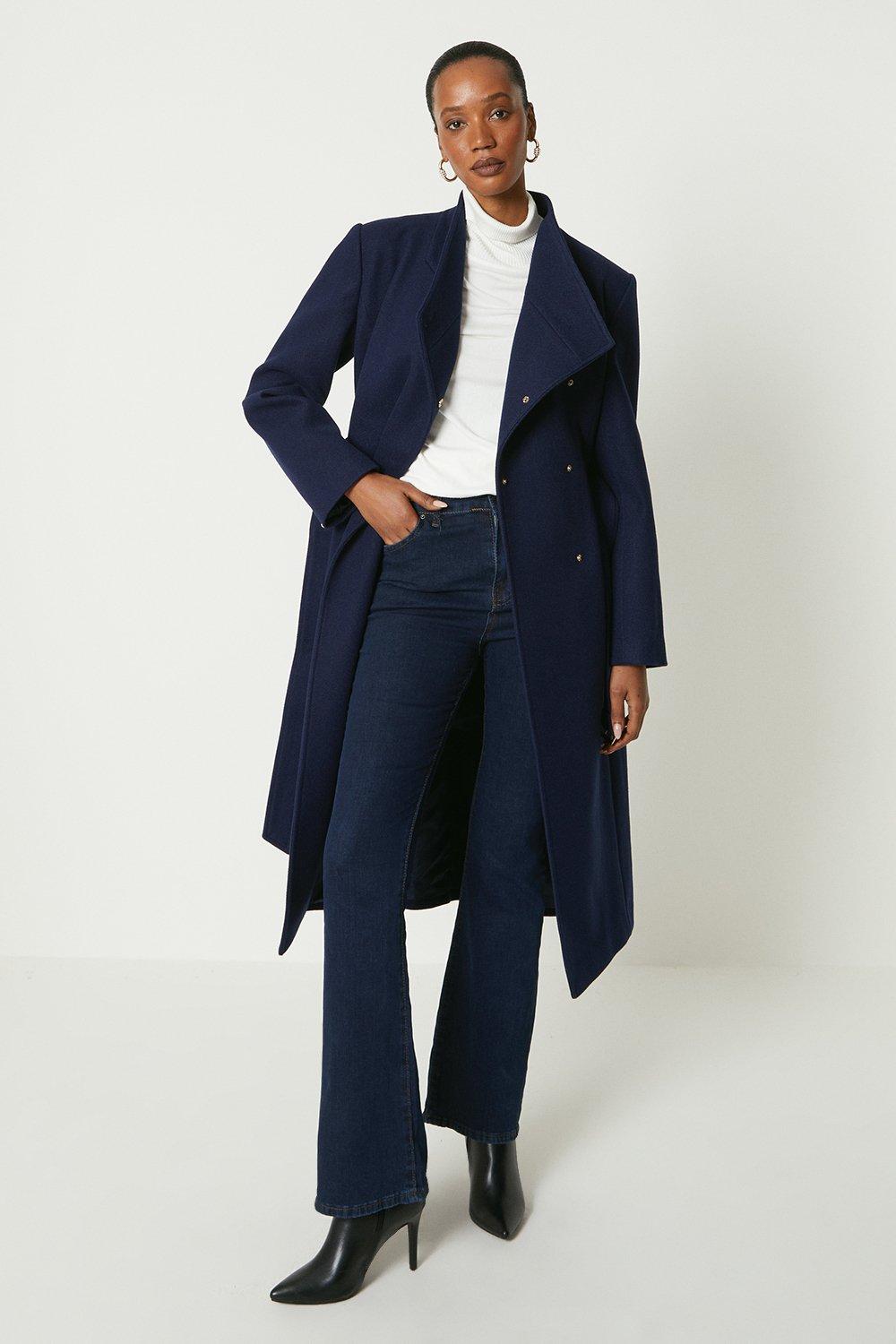 Warehouse clean belted on sale coat