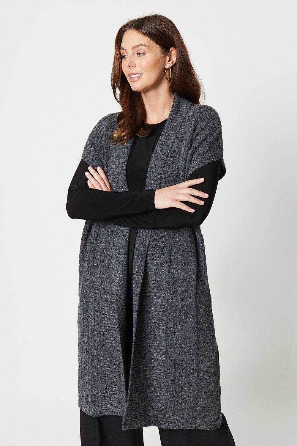 Sleeveless on sale longline cardigan