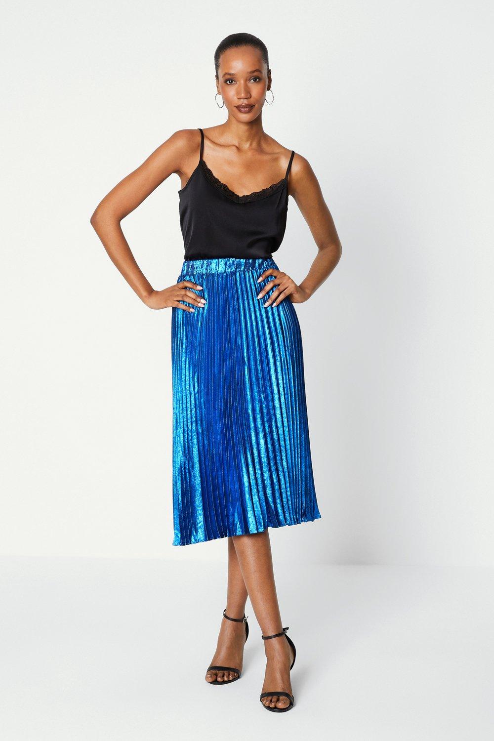 Gold pleated 2025 skirt dorothy perkins