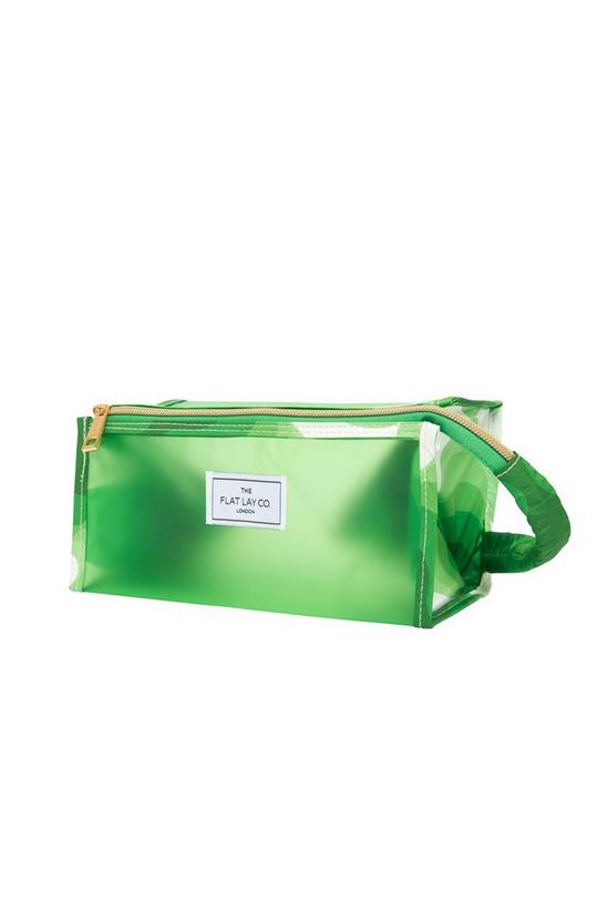 The Flat Lay Co Vibey Green Jelly Open Flat Makeup Box Bag 2