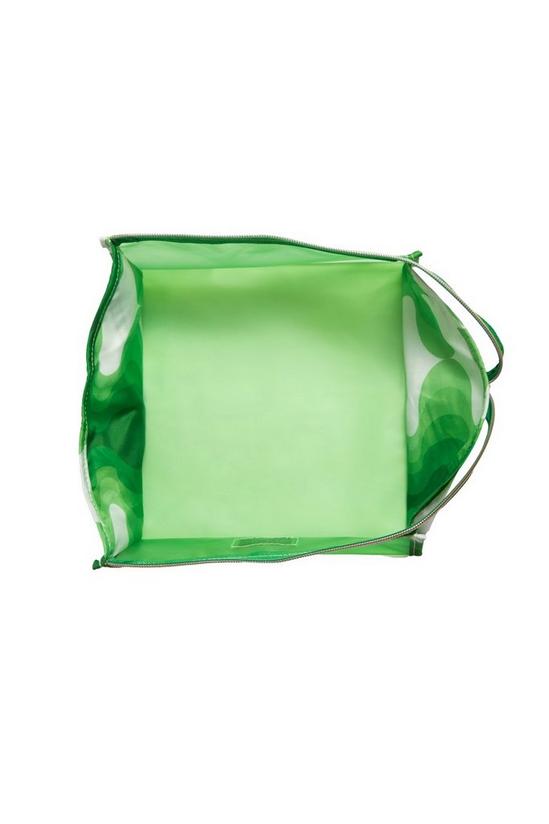 The Flat Lay Co Vibey Green Jelly Open Flat Makeup Box Bag 4